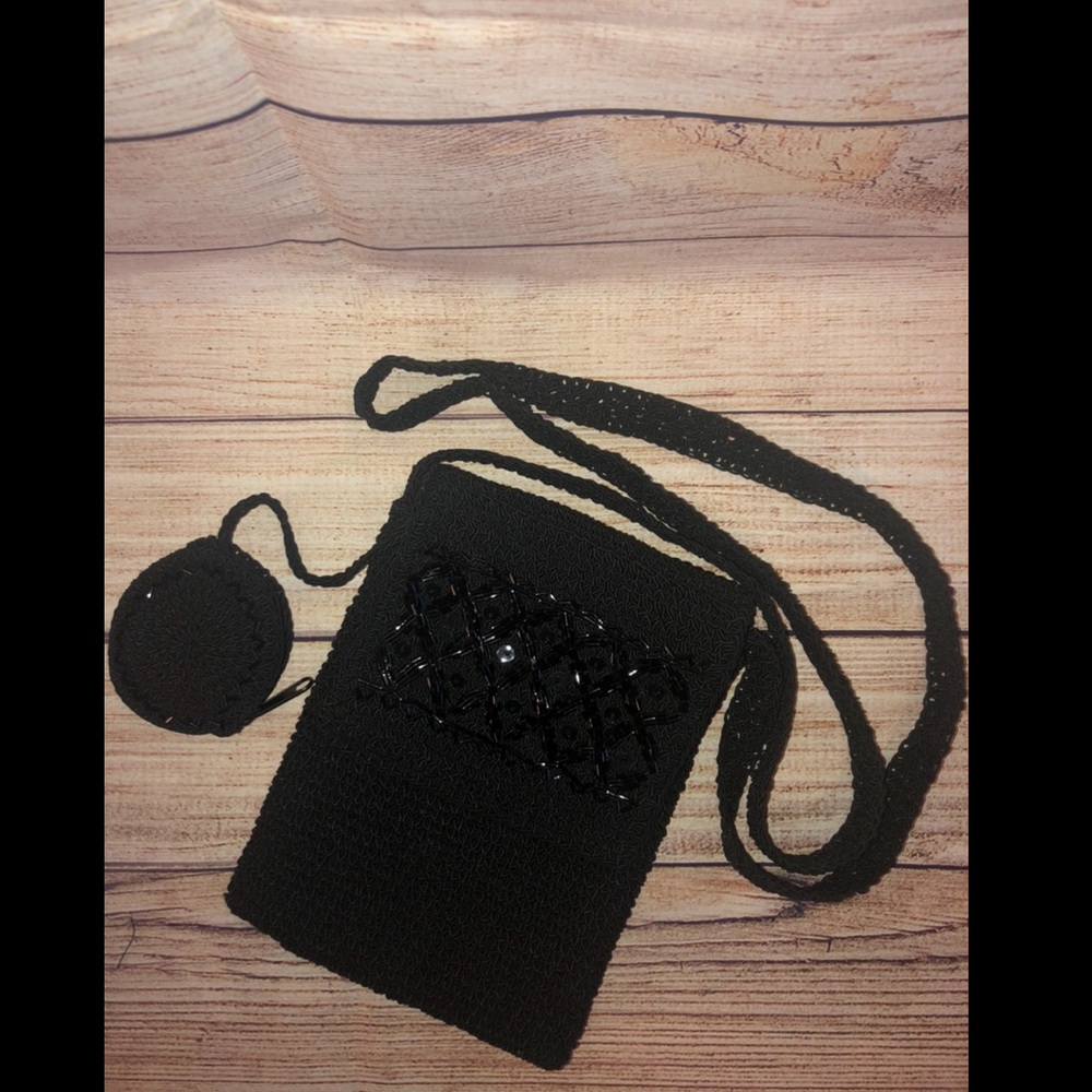 Vintage woven crossbody mini purse